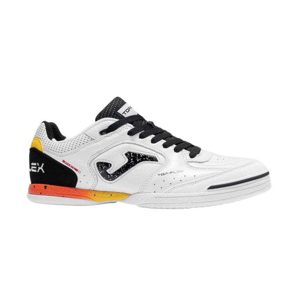Joma Mens Top Flex Leather Indoor Soccer Sneakers / White